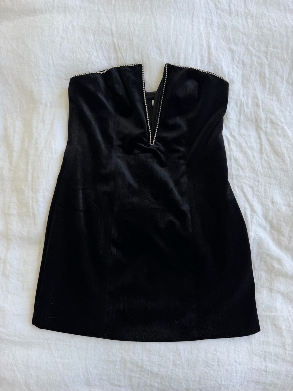 Meshki Black Embellished V-Neck Dress